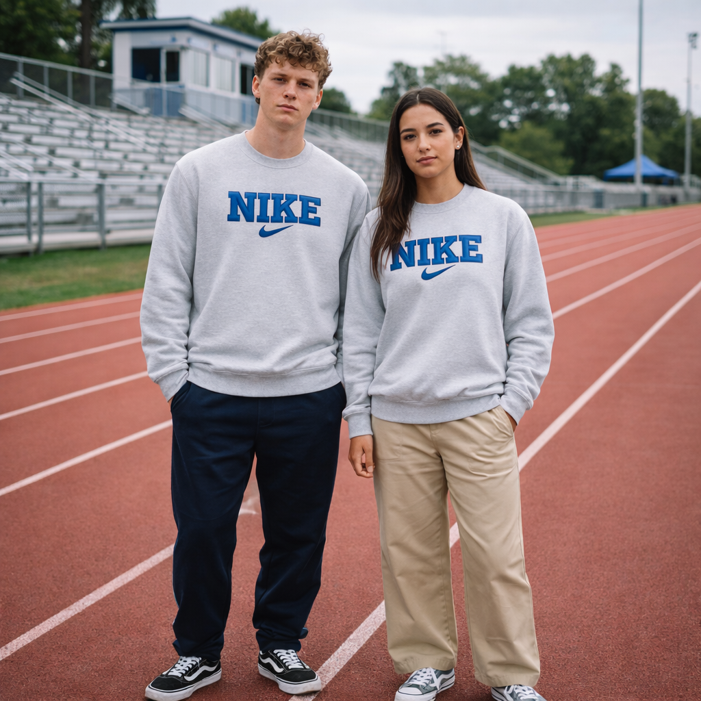 Nike 90's Style Collegiate Sweatshirt - Unisex - Large