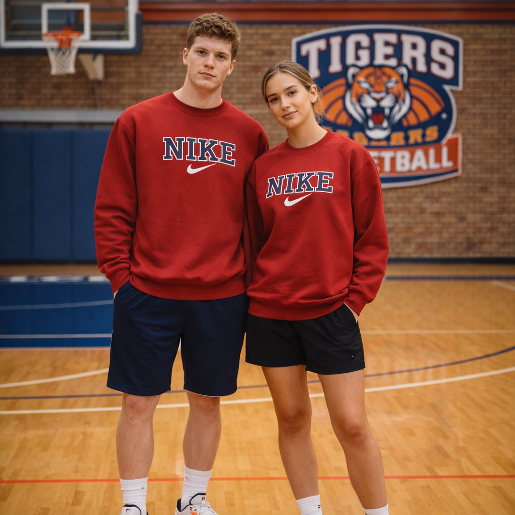 Nike 90's Style Collegiate Sweatshirt - Unisex - Medium