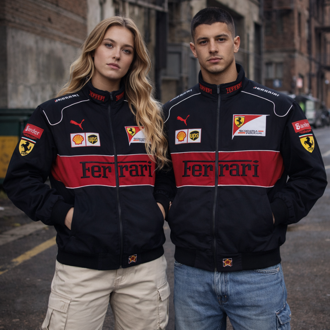 Retro Style Ferrari NASCAR Racing Jacket - Unisex