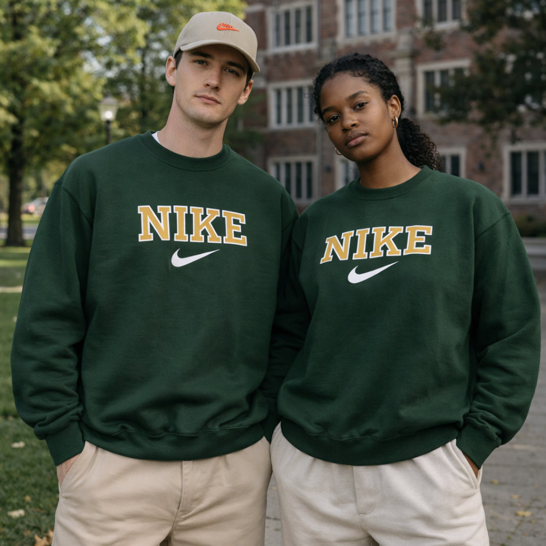 Nike 90's Style Collegiate Sweatshirt - Unisex - Large