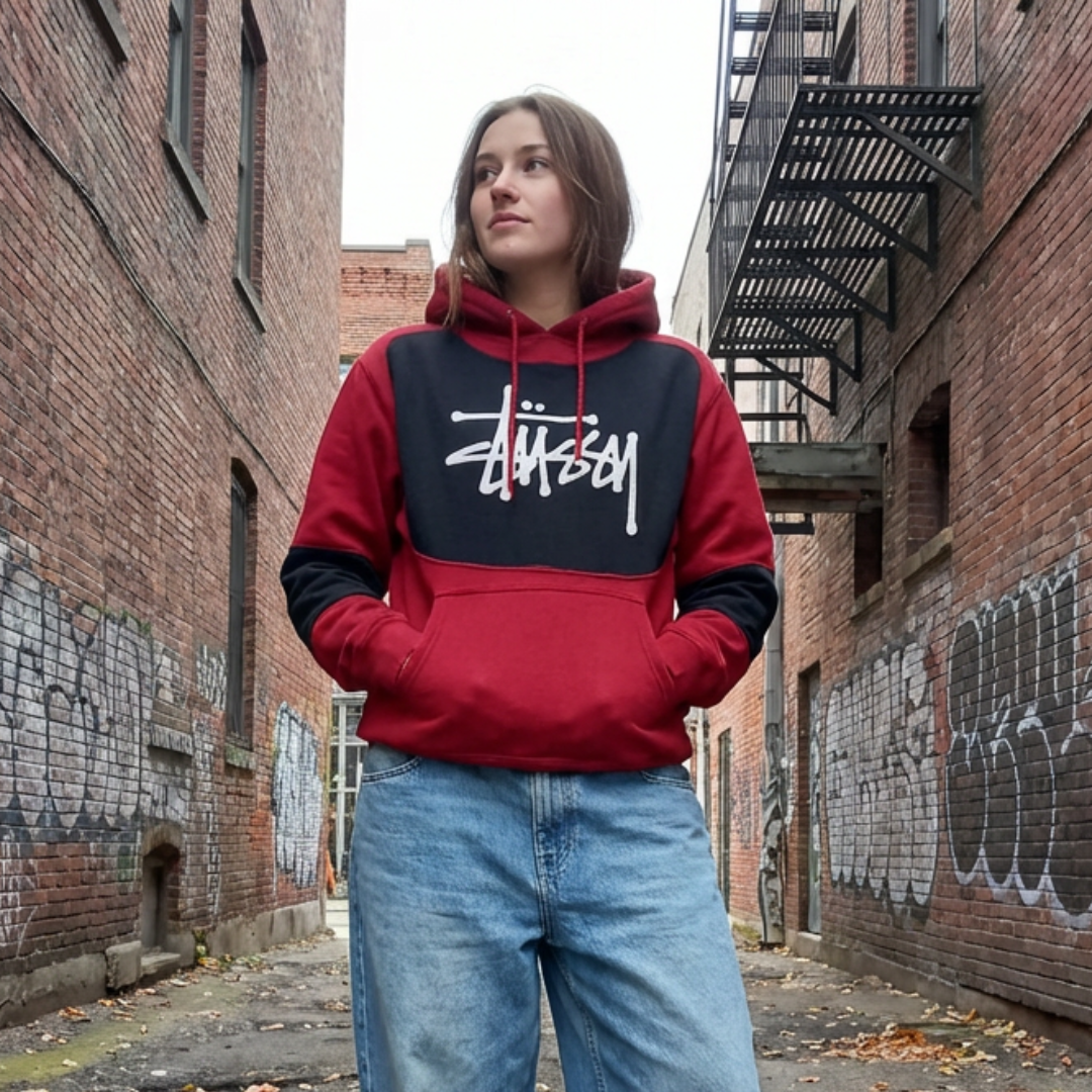 Stussy Rework/Upcycled Unisex Hoodie - Small