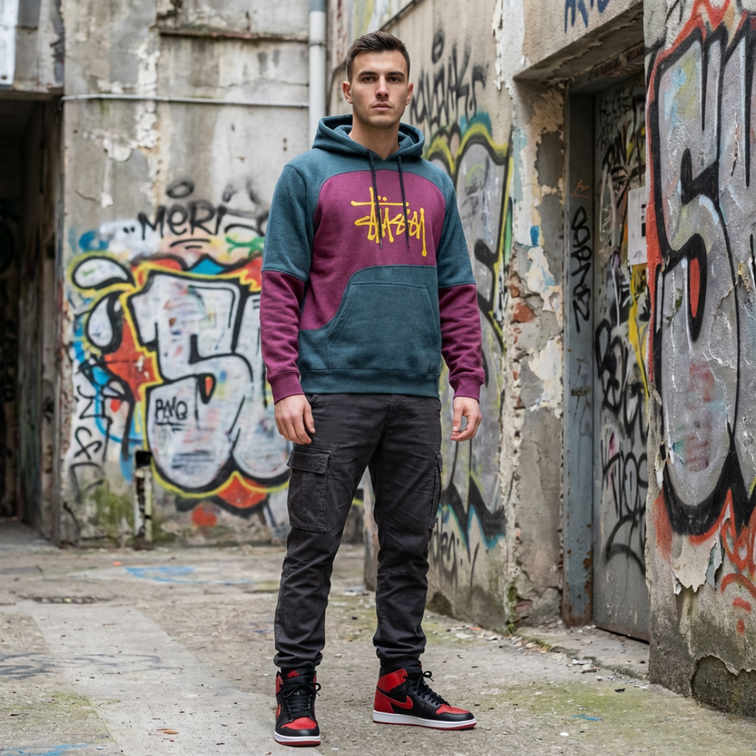 Stussy Rework/Upcycled Unisex Hoodie - Medium