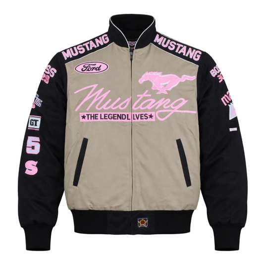 Retro Style Ford Mustang NASCAR Racing Jacket - Unisex