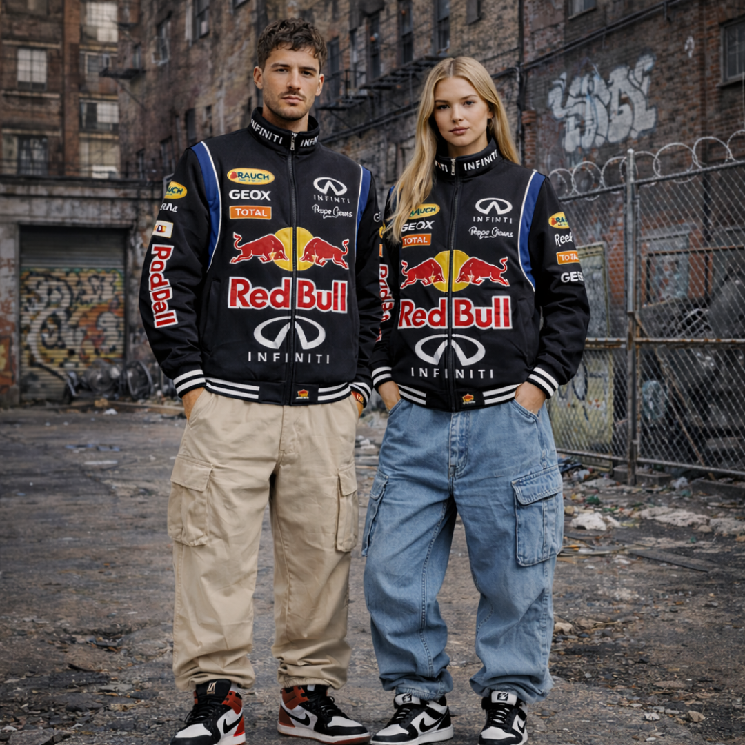 Retro Style Red Bull NASCAR Racing Jacket - Unisex