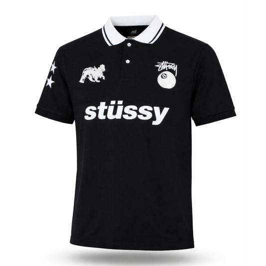 Stussy World Tour Unisex Polo - Black