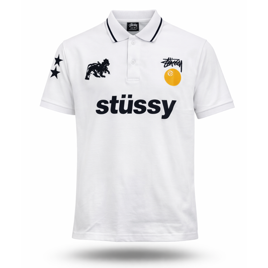 Stussy World Tour Unisex Polo - White